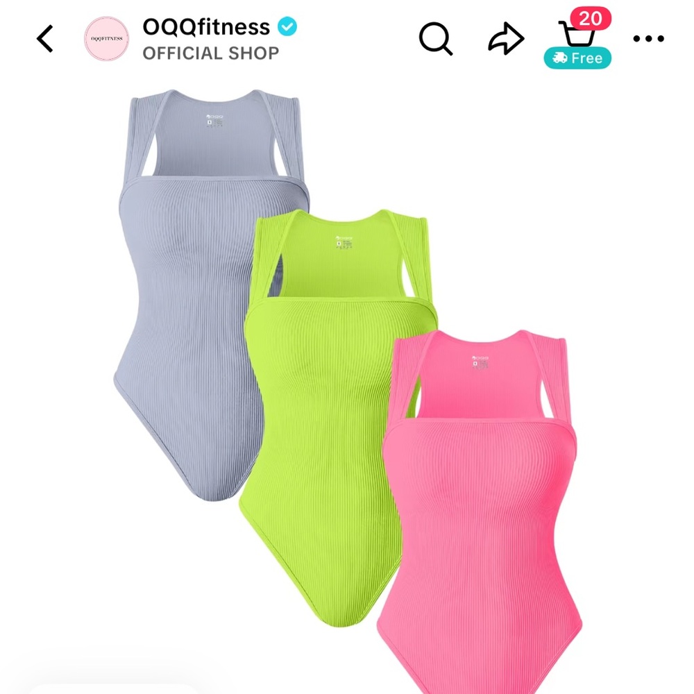 OQQfitness Women's 2 Piece Bodysuits